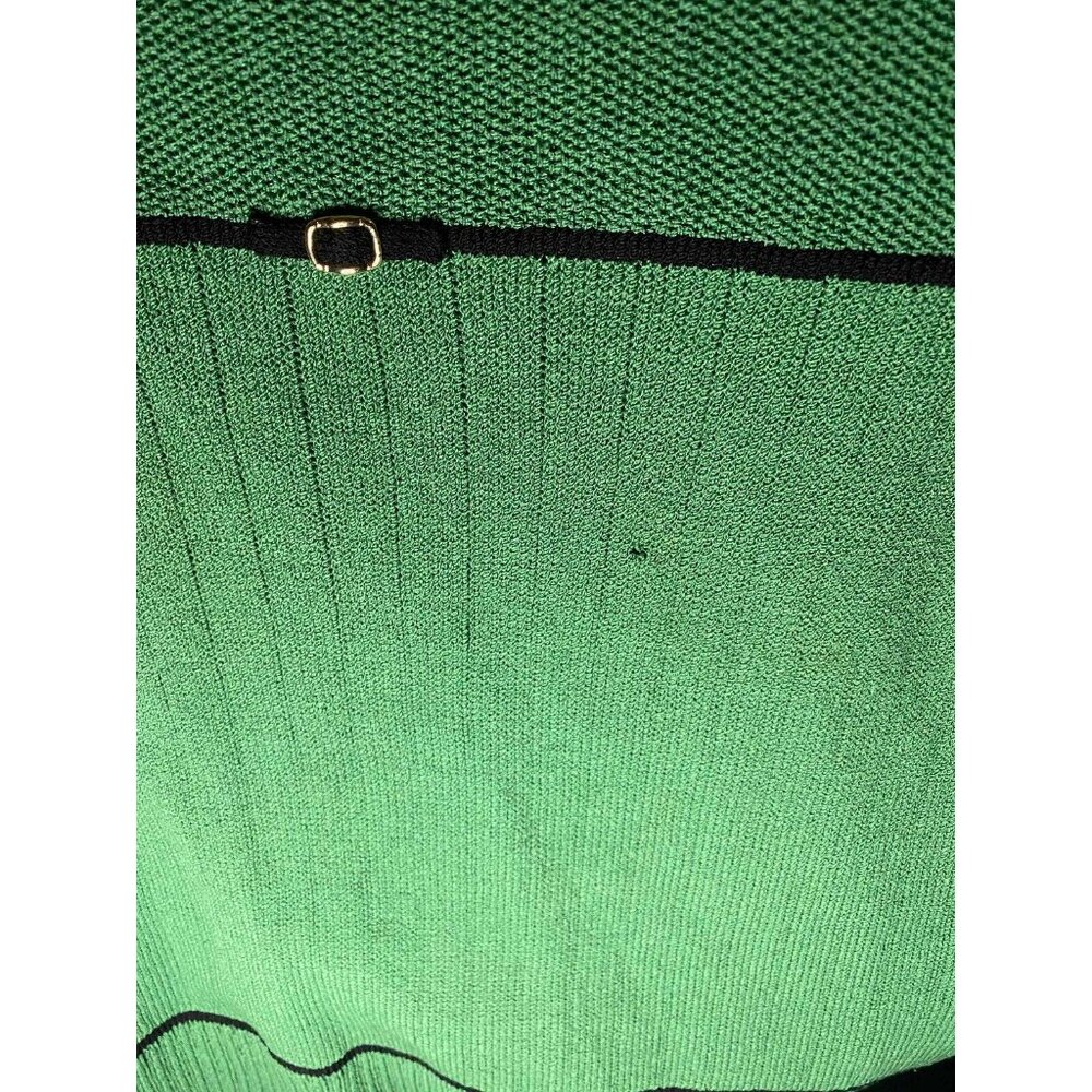 Vtg St John Sport Sweater Marie Gray Green Womens M Turtleneck - Picture 5 of 7